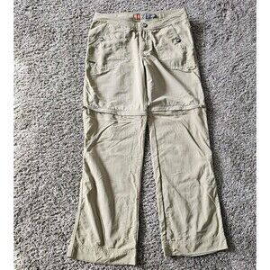 Merrell Nylon Pants Womens 10 Zip Off Opti-Wick UPF 50+ Outdoors Hiking Beige